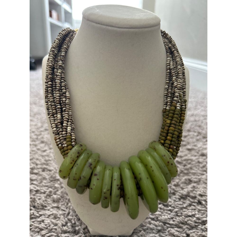 Statement Necklace from Chicos. Green Srones